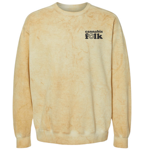 Cannabis Folk Color Blast Crewneck